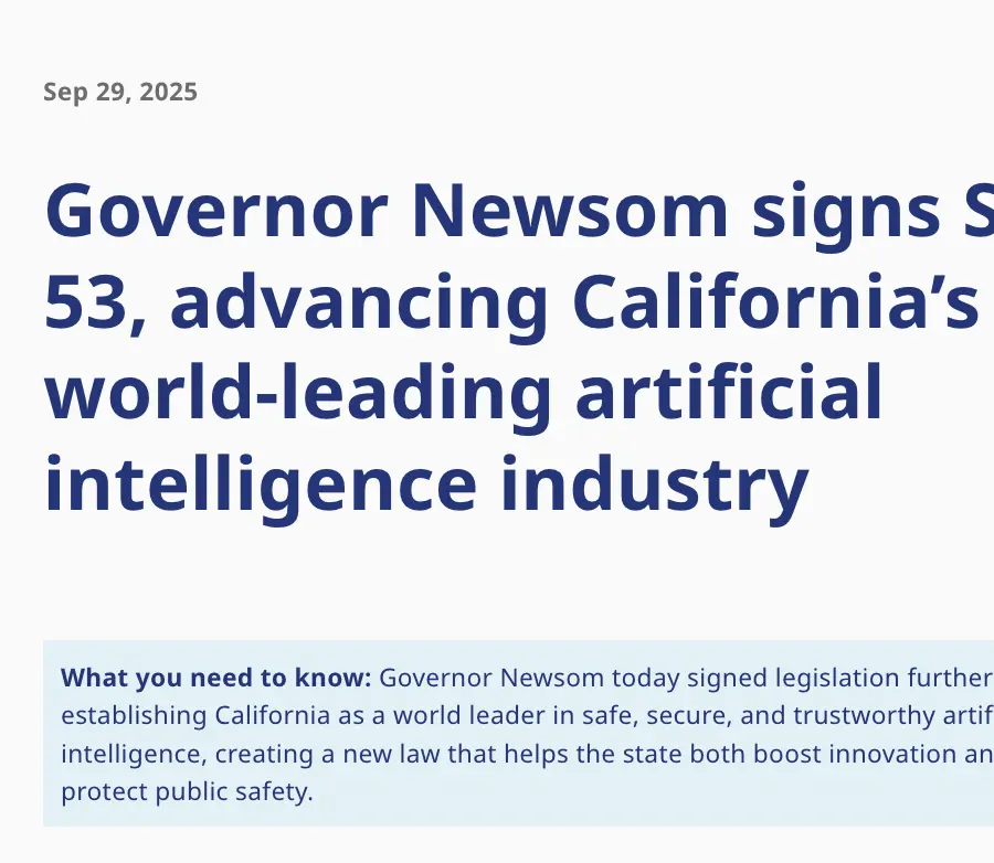Small paper thumbnail: The California Report on Frontier AI Policy
